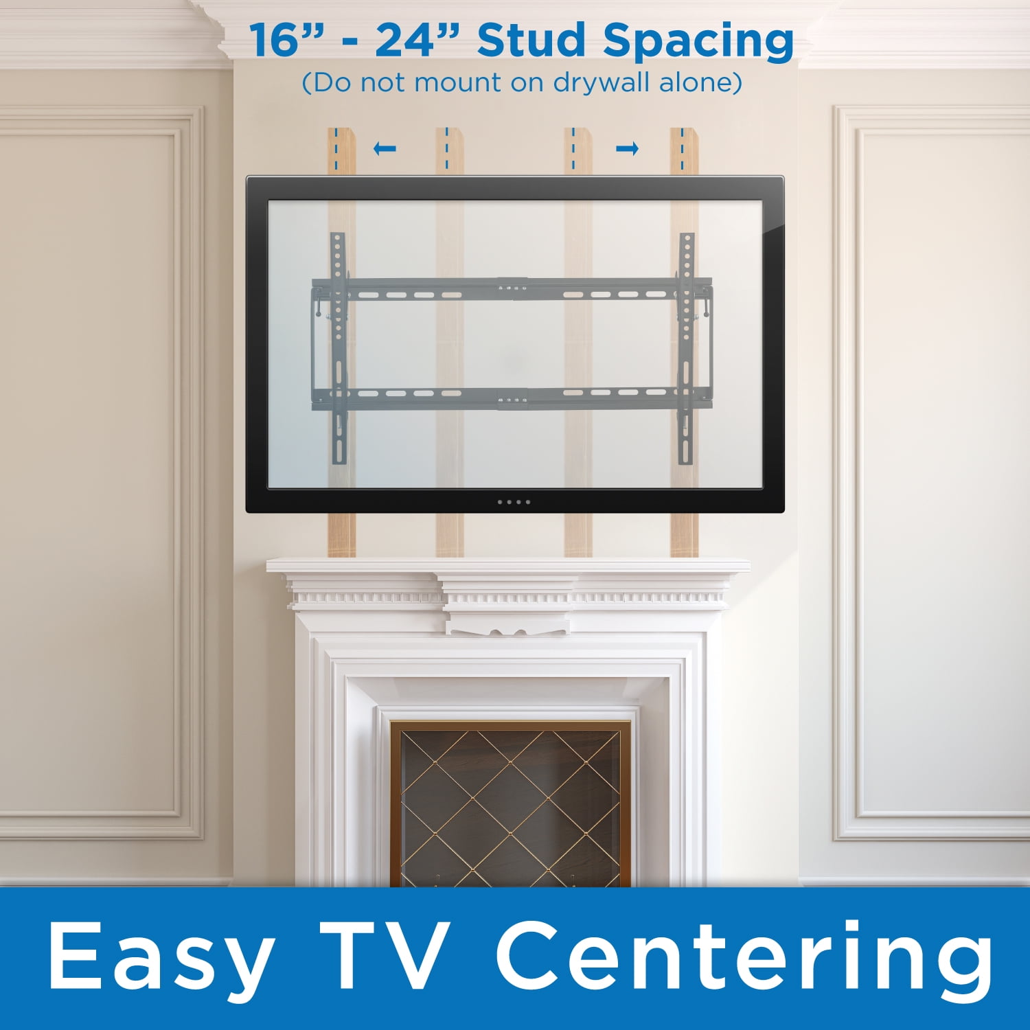 Mount-It! Low Profile Tilting TV Wall Mount, Fits 32"- 65" TV's, Capacity 130 Lbs.