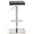 thumbnail image 3 of Strick & Bolton  Fulla Stainless Steel Eco-leather Square Barstool Grey, 3 of 5
