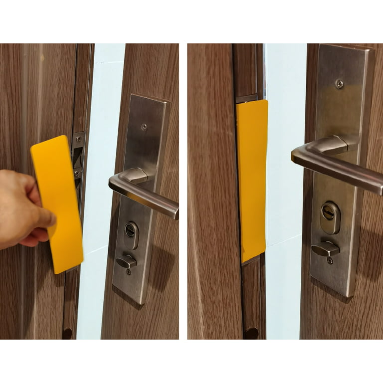 30 Pack Lockdown Magnetic Strips Door Security Devices Thin Magnetic Strips  School Office Emergency Easy Quick Lock Door Latch Yellow 