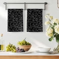 thumbnail image 3 of Black Geometric Stripes Kitchen Towels Set of 1, Modern Minimalism Abstract Lines Absorbent Dish Towels for Kitchen, Microfiber Hand Towel, Quick Drying Tea Towel for Cleaning Decorative Dishcloths, 3 of 7