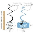 thumbnail image 6 of Big Dot of Happiness Light Blue Graduation Class of 2026 Decorations Hanging Swirls - Set of 40, 6 of 8