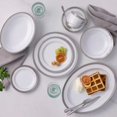 thumbnail image 3 of Creswood Platinum 6.25 inches. (Platinum) Ceramic Butter Bread Plate (Set of Four) Appetizer Round Tableware Kitchen Plate Dessert Plate White Round Plate Bread Butter Snack Lightweight Tableware Pla, 3 of 5
