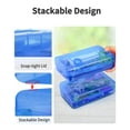 thumbnail image 3 of 6 Pack Clear Pencil Box, Plastic Large Capacity Pencil Boxes Plastic Boxes with Snap-tight Lid, Office Supplies Storage Organizer Box, Stackable Design and Stylish,Navy Blue, 3 of 6