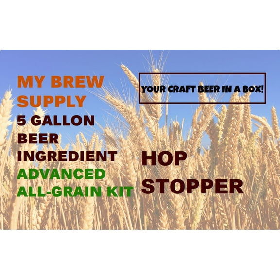Hop Stopper Advanced Homebrew All Grain 5 gal Beer Ingredient Kit