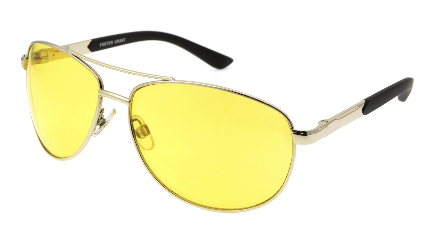 Foster Grant Men's Aviator Sport Sunglasses Silver photo 2
