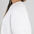 thumbnail image 4 of Women's Gameday Couture White Liberty Flames Oversized Premium Fleece Sweatshirt, 4 of 5