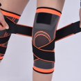 thumbnail image 3 of piezas de rodilleras deportivas Rodilleras para exteriores Rodilleras para proteger las rodillas, adecuadas para deportes como baloncesto, correr, tenis, ciclismo, etc. Naranja Talla M, 3 of 5