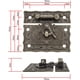 thumbnail image 1 of Juego de 2 pestillos antiguos, ganchos de pestillo, cerradura de hierro bronce, herrajes para cofres, correderas, 50 x 42 mm con tornillos, juego de 2 ZefeiWu 8390606901835, 1 of 1