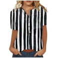 thumbnail image 1 of Camisa de manga corta con estampado de moda informal para mujer Fridja  hjk372, 1 of 1