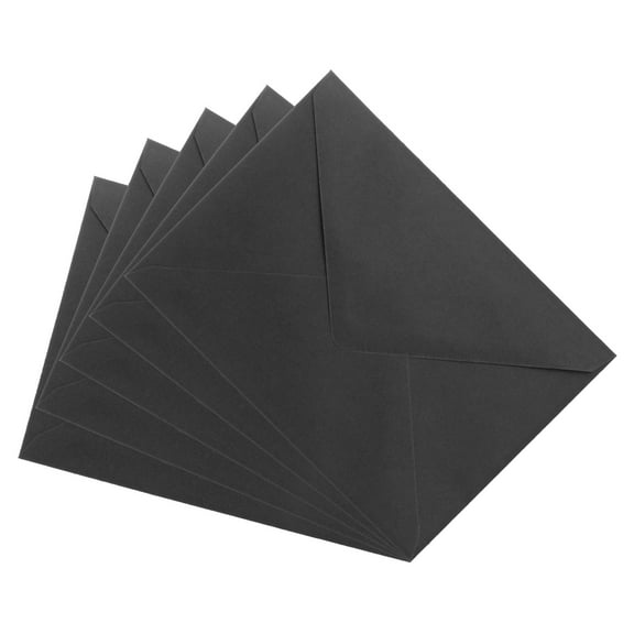 Uxcell 5x7 Envelopes, 100Pcs A7 Size V Flap Invitation Envelopes, Black