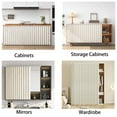 thumbnail image 4 of Kitchen Cabinet Curtains, Bookcase Dustproof Curtain,Dust-Proof Under Sink Curtains,Shelf Dust Curtain, Kitchen Curtain Under The Sink, for Kitchen, Living Room, 4 of 7
