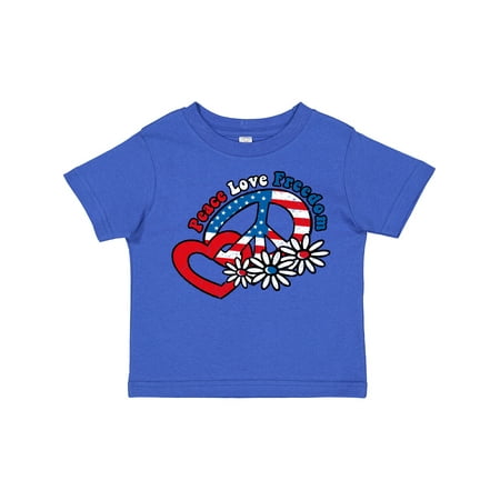

Inktastic Peace Love Freedom Gift Toddler Toddler Girl T-Shirt