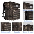 thumbnail image 4 of Mochila Tactica Militar Impermeable | Mochila Para Viaje, Senderismo, De Asalto | Maleta Para Gimnasio 45 lts Grado Militar. MIMA 2  Militar, 4 of 6