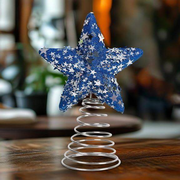 AZXY Patriotic Decorations,July 4th Ornaments,Patriotic Decorations for Tree,Independence Day Decor - Colorful Star Tree Topper