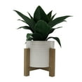 thumbnail image 3 of (4 pack) Better Homes & Gardens 10 in Artificial Green Agave in Colored Decorative Ceramic Pot, 3 of 8