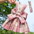 thumbnail image 2 of Dog Cat Harness with Leash Set, Doggy Dress Plaid Puppy Girl Skirt with Lead Rope, Cute No Pull Comfort Dog Harness Breathable Lightweight Vest Jacket for Rabbits Outdoor Training Walking, 2 of 8
