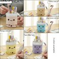 thumbnail image 2 of Bonita bolsa para lápices con forma de té con leche para niñas y estudiantes, estuche multifuncional para lápices, estuche para lápices de gran capacidad, 2 of 6