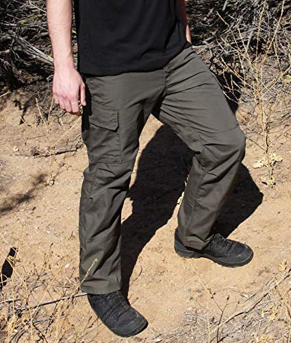 LA Police Gear Men's Urban Ops Tactical Cargo Pants Elastic WB Black YKK Zipper