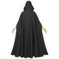 thumbnail image 4 of SEAOPEN Cloak with Hood Women Renaissance Hooded Medieval Cloak Witch Robe Halloween Costume Open Front Witch Wizard Cape Black,Free Size, 4 of 4