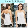 thumbnail image 5 of QRIC Summer Tank Tops for Women Basic Solid Cami with Built-in Shelf Bra Flowy Pleated Loose Fit Casual Sleeveless Camisole (S-4XL), 5 of 6