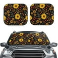 thumbnail image 2 of Fotbe Sunflowers Leaves 2-Piece Car Windshield Sun Shade | Sun Blocker for Car Windshield | Foldable Automotive Interior Accessories for Sun Protection-Large, 2 of 7