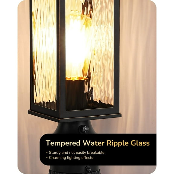 Dusk to Dawn Outdoor Post Light, Pole Light Fixture Pier Mount Base