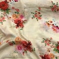 thumbnail image 2 of Sonakshi Fashion White Printed Fabric Flower Rayon 42 Inch Wide Bundles for Sewing, By The Yard, 2 of 3