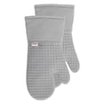 thumbnail image 2 of T-fal Flexible Waffle Silicone Oven Mitts, Set of Two, Gray, 2 of 5