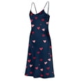 thumbnail image 6 of Gytharion Satin Nightgowns for Women Fashion Heart Print V-Neck Spaghetti Strap Maxi Sleepdress Soft Comfy Sleeveless Cami Nightdress Summer Casual Side Split Holiday Pajama Dress, 6 of 7