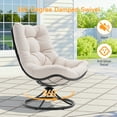 thumbnail image 5 of Dovov Swivel Accent Chair, 360° Upholstered Swivel Chair Modern Lounge Chair Comfy Reading Chair with Soft Cushion and Metal Frame, Beige, 5 of 10