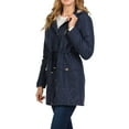 thumbnail image 3 of Ma Croix Womens Lightweight Parka Fur Lined Coat Hooded Anorak Jacket, 3 of 6