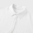 thumbnail image 4 of Bcfgryg Male Summer Hawaii Solid Shirt Short Sleeve Pocket Turn Down Button Shirt Business Shirts Men, 4 of 5