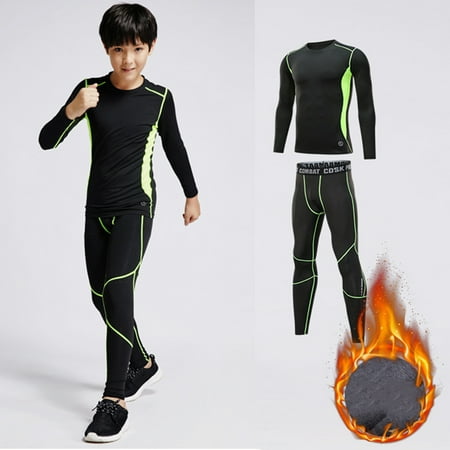 

2PCS/Set/Set Thermal Thick Underwear for Children Sports