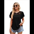 thumbnail image 2 of Camisas de Corta para Mujer, Blusas Elegantes de Encaje para Verano 2025, Camisetas Casuales de Moda, Blusas Lindas. Negro XL, 2 of 8