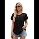 thumbnail image 2 of Camisas de Corta para Mujer, Blusas Elegantes de Encaje para Verano 2025, Camisetas Casuales de Moda, Blusas Lindas. Negro XXL, 2 of 8