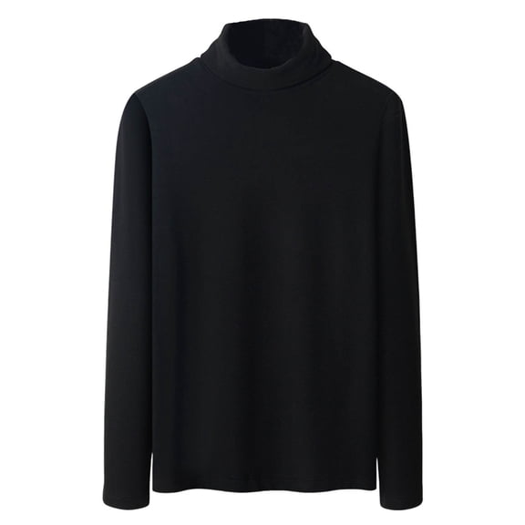 Cmfcve Big & Tall Soft Thermal Knit Tops for Men Mock Turtleneck Long Sleeve Shirts Fall Winter Casual Pullover Layering Tops