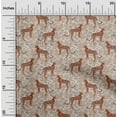 thumbnail image 2 of oneOone Cotton Silk Rust Brown Fabric Animal Dress Material Fabric Print Fabric By The Yard 42 Inch Wide, 2 of 4