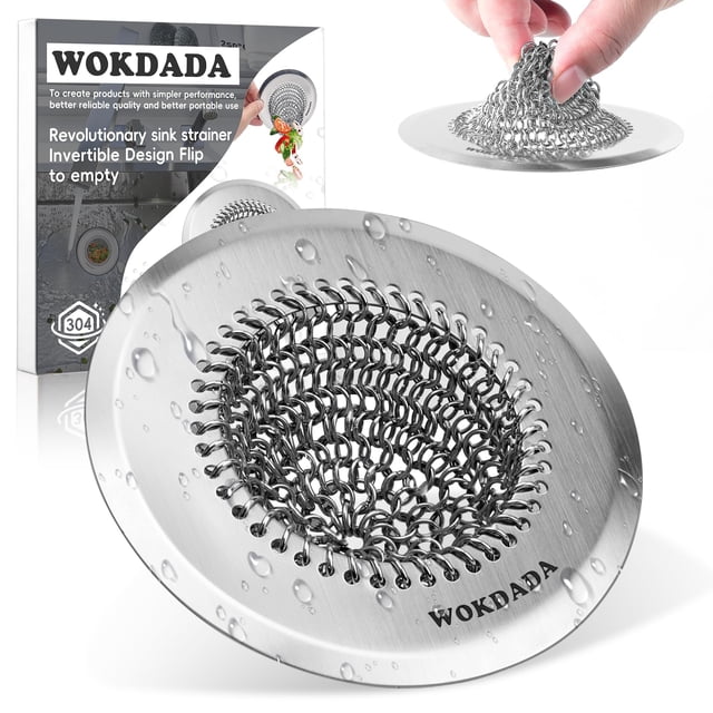 Colador para Fregadero Wokdada Revolut. Malla de Cadena 11 cm Acero Inoxidable
