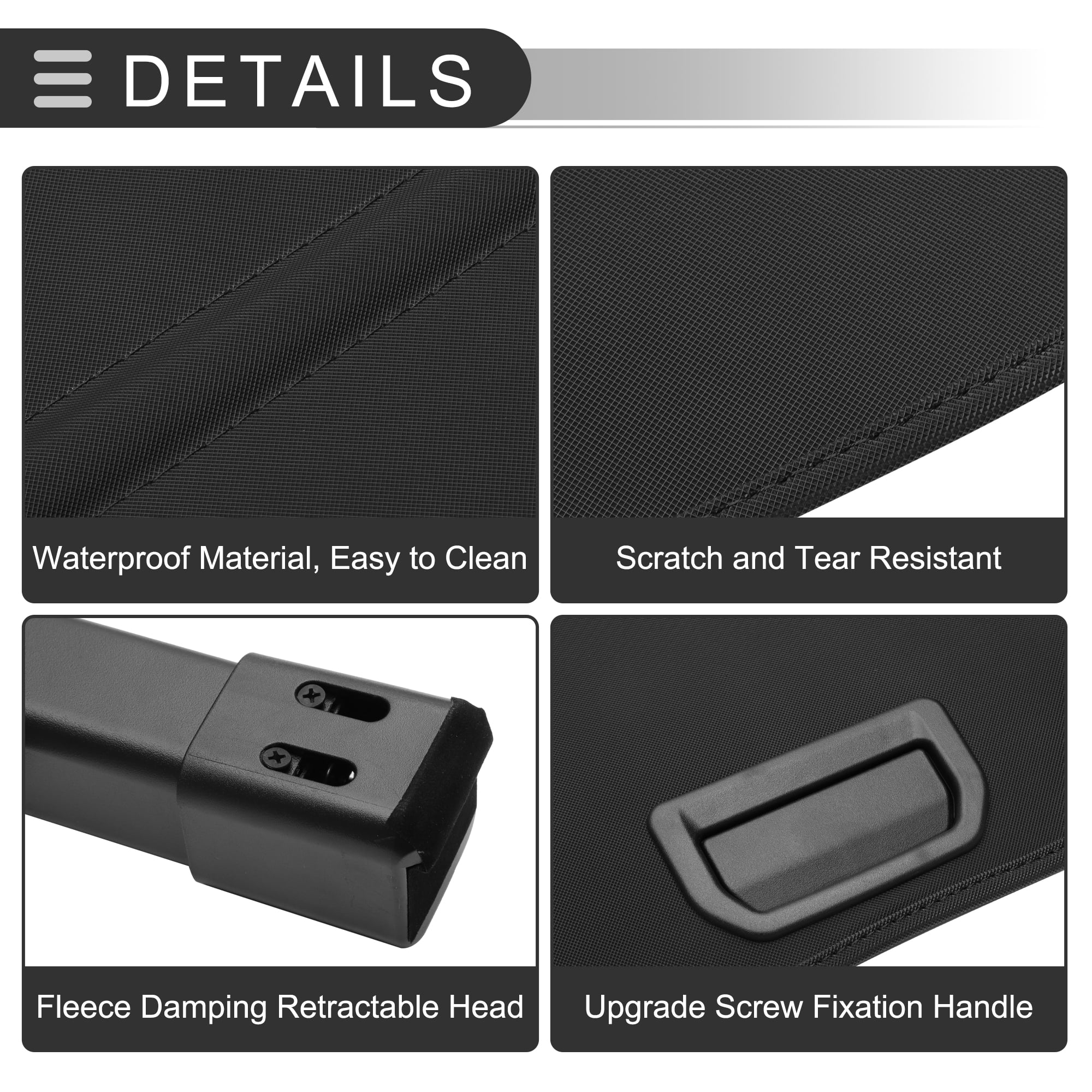 Unique Bargains Retractable Cargo Cover for Honda CRV 2017-2022 Rear Luggage Security Shield Shade Gloss Black