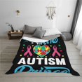 thumbnail image 6 of KLL I Love My Autism Print Fleece Throw Blanket, Horizontal Fleece Bedding Cute Soft Blankets Comfy Fleece Flannel Plush Home Decor for Couch & Bed -80"x60", 6 of 9