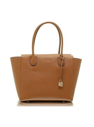 Michael Kors MERCER 30S7GM9M2L Women's Leather Handbag,Shoulder Bag Brown,Dark  Orange,Off-white
