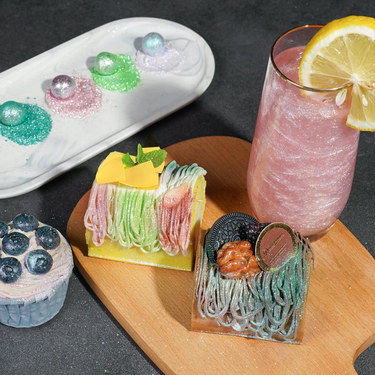Edible Glitter - 4 Colors Luster Dust Edible Set, Food Grade Edible