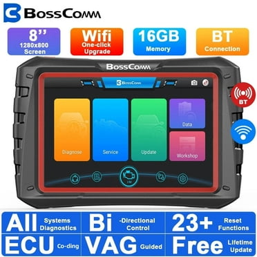 BOSSCOMM IFIX980 OBD2 Scanner, Full System Bidirectional Diagnostic Tool with 20  Resets, ECU Co-ding, ABS/EPB/TPMS/Oil Reset, VAG Guided, Automotive Code Reader EOBD OBD Scanner, 1 Year Free Update