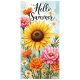 thumbnail image 3 of Floral Design Hello Summer Sunflower Banner Decorative Flowers Seasonal Party Events Background for Summer Celebration Outdoor Gathering Home Decoration, 3 of 6