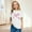White, variant on OGLCCG Summer Tops for Girls Fashion Y2K Bow Graphic Crew Neck Short Sleeve T Shirt Casual Loose Fit Workout Blouse Tee 3-14 Years
