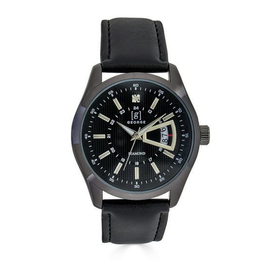 George Men's Genuine Diamond Wristwatch