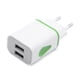 thumbnail image 4 of Cargador universal de viaje para el hogar con enchufe en forma de gota de agua, luz LED, doble puerto USB, adaptador de pared para teléfonos inteligentes con enchufe europeo (verde), 4 of 7
