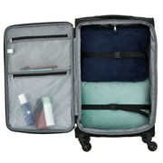 Protege Arendale 24-Inch Medium Black Softside Expandable Spinner Luggage