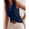 thumbnail image 5 of PRETTYGARDEN Tank Top for Women Summer Sleeveless Sweater Tops Spring Business Casual Work Shirts Ribbed Knit Blouses, 5 of 10