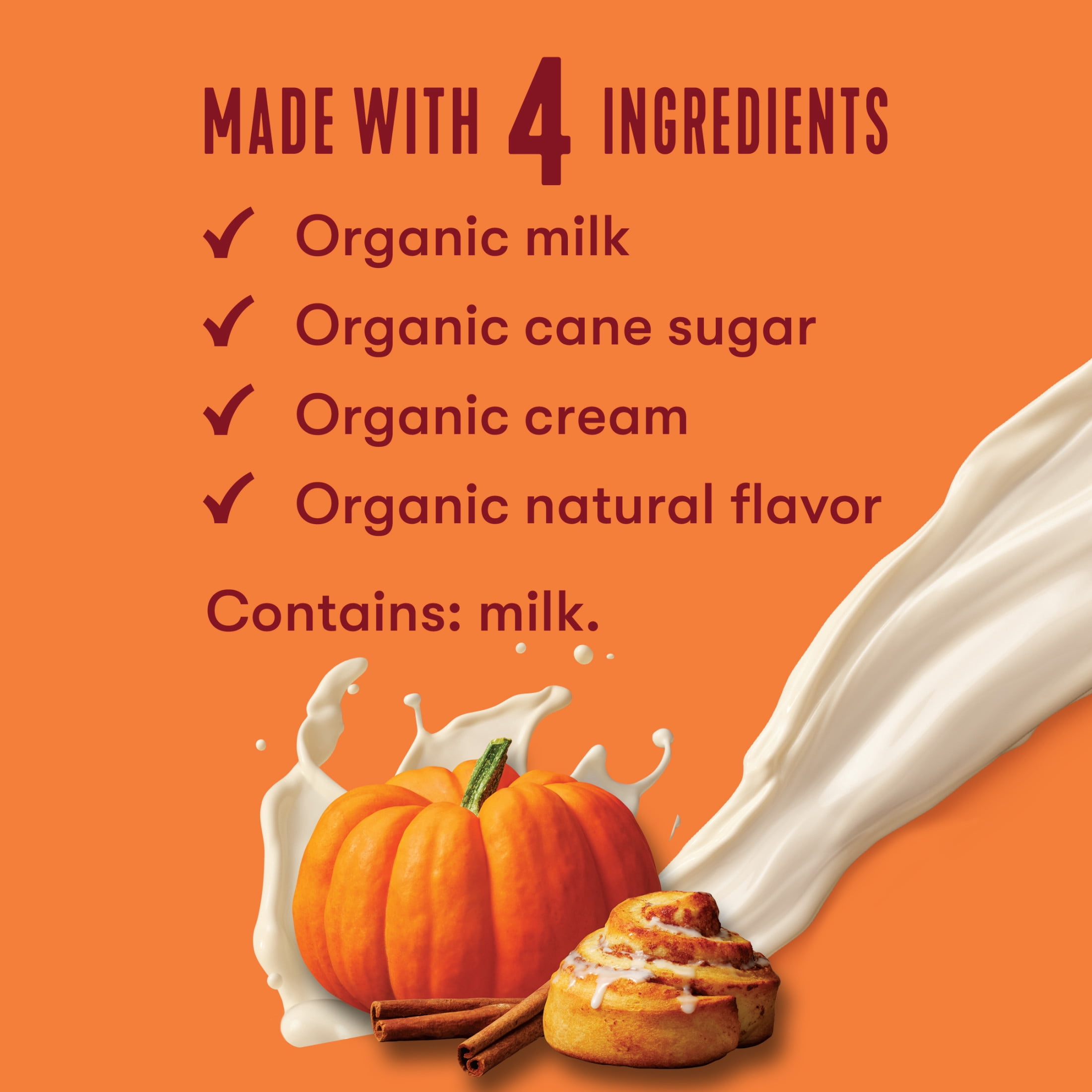 Horizon Organic Real Dairy Pumpkin Cinnamon Roll Coffee Creamer, 24 fl oz